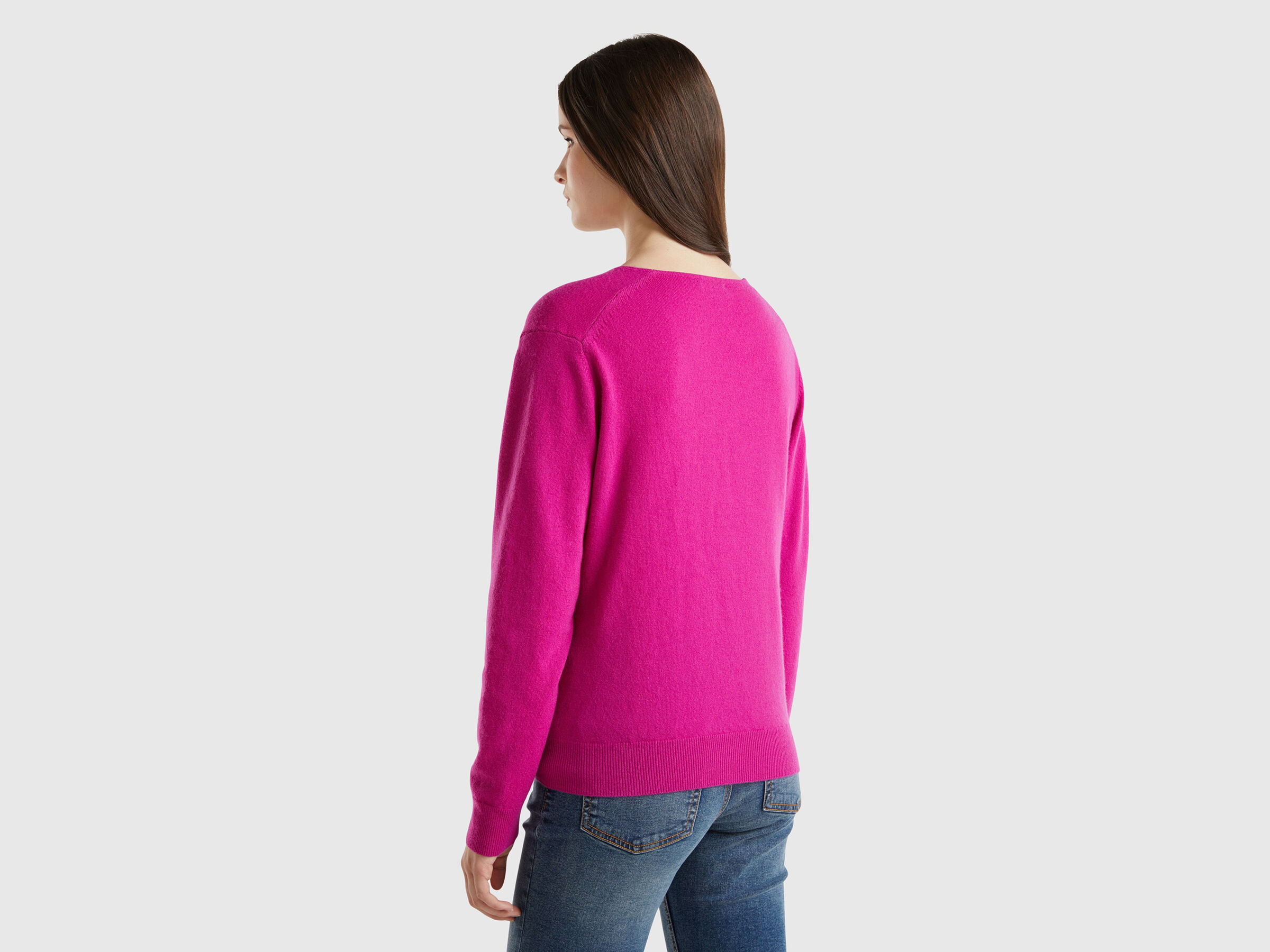 V NECK SWEATER L/S Mujer image number 2